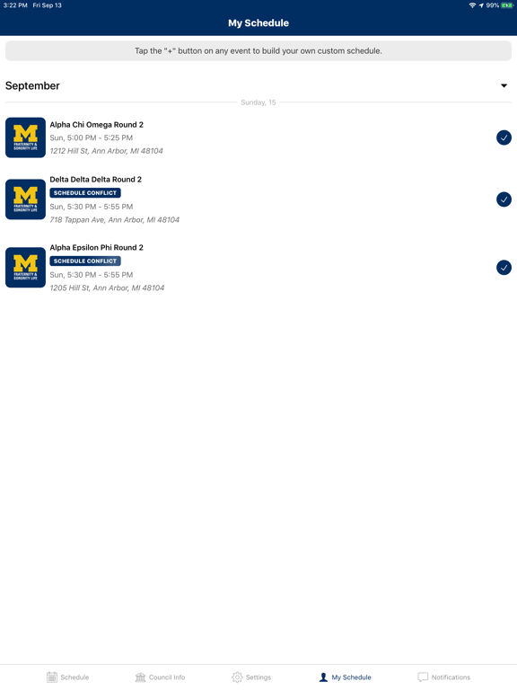 Screenshot #4 pour U-M Fraternity & Sorority Life