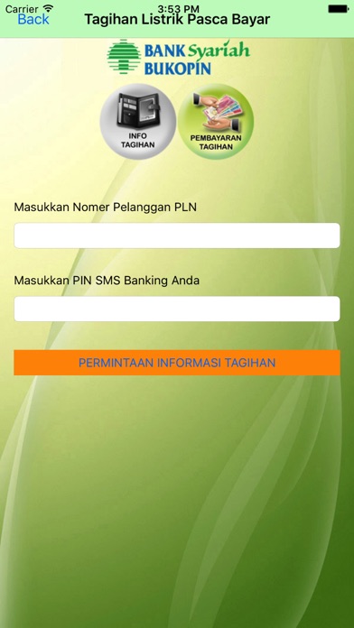 Syariah Bukopin SMS Banking Screenshot