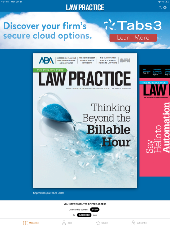 Law Practice Magazine iPad screenshot 1 - Business app