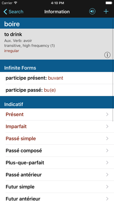 French Verbs & Conjugation Screenshot