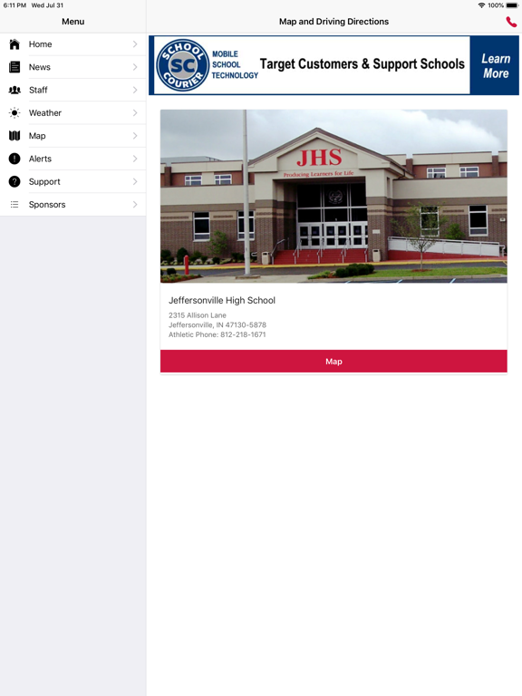 Jeffersonville Athletics - IN iPad screenshot 5 - Education app