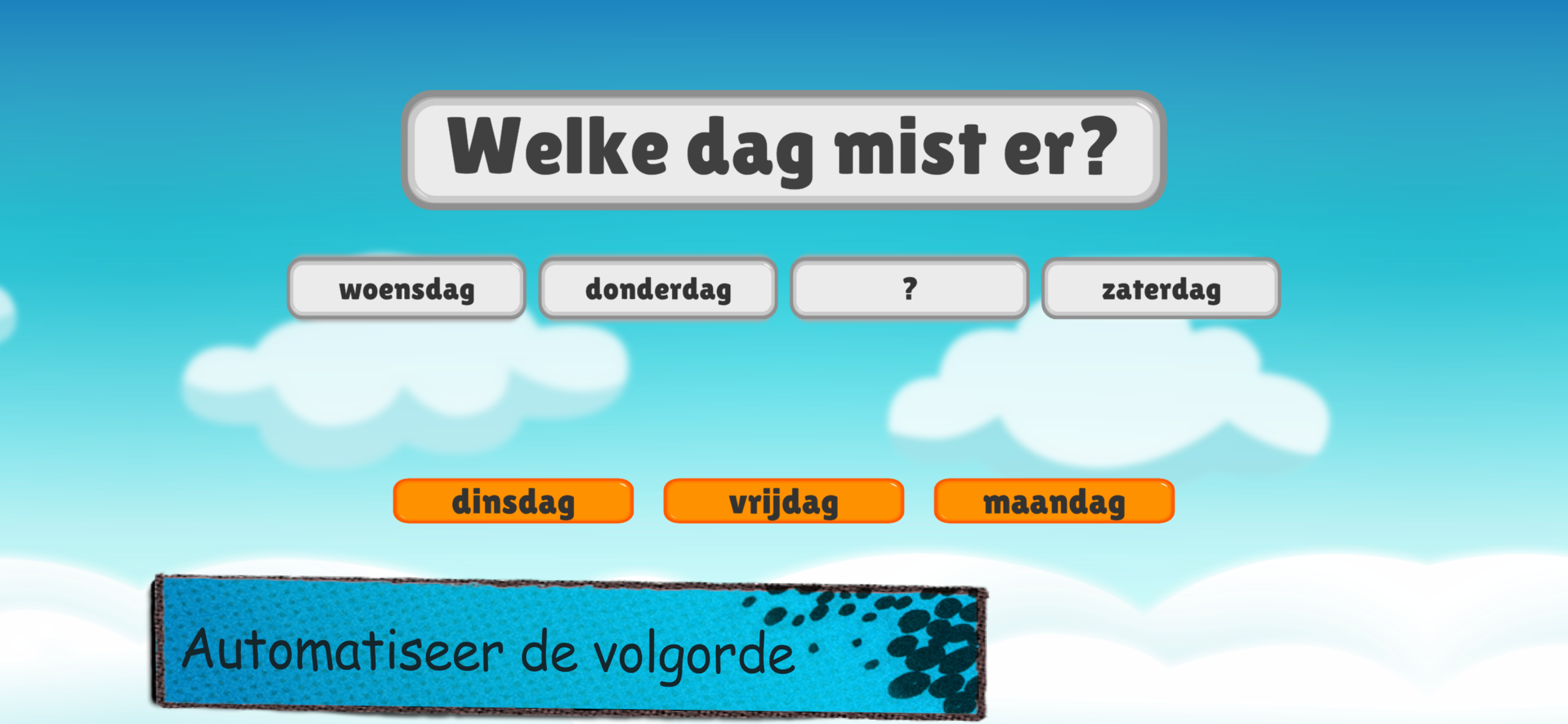 Leer de dagen en maanden