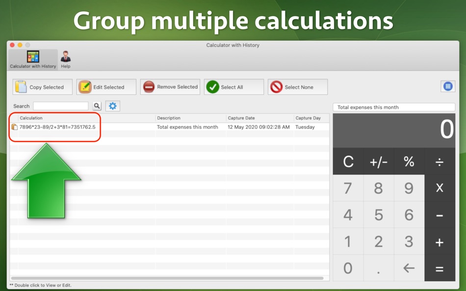#5. Calculator with History (macOS) 由: Ruchira Ramesh