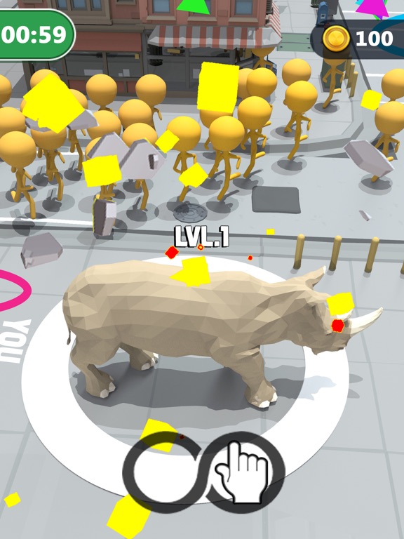 Rhino Rampage: City Simulator iPad screenshot