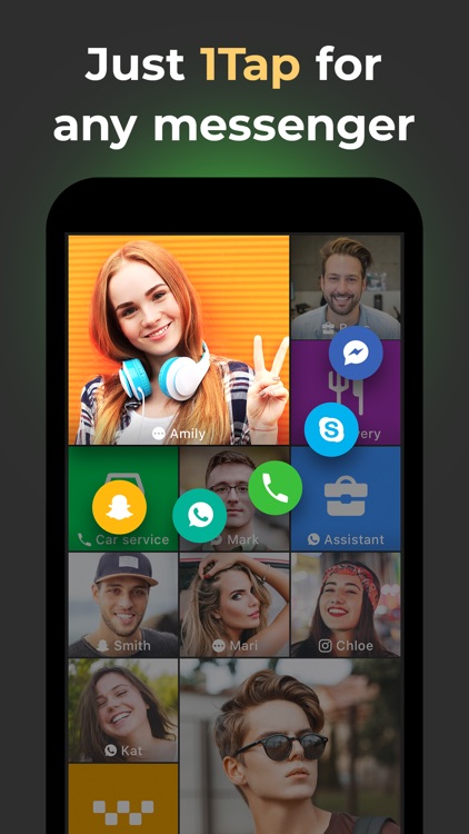 1Tap: messenger smart dialer