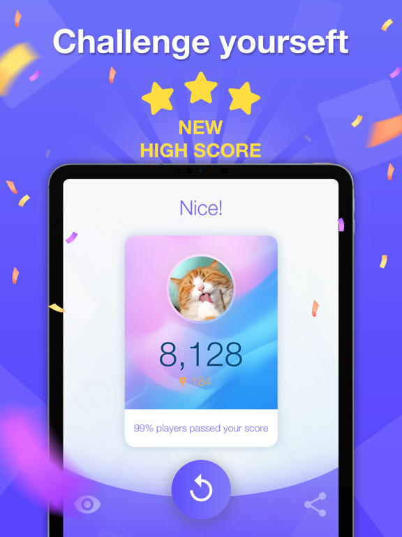 NINES! Purple Block Puzzle iPad screenshot 5 - Games app