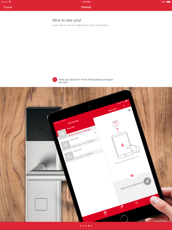 Häfele Access Hotel iPad screenshot