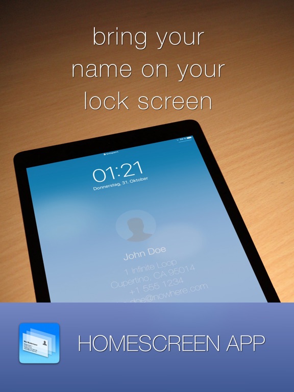 Screenshot #4 pour Lockscreen Homescreen Name ID