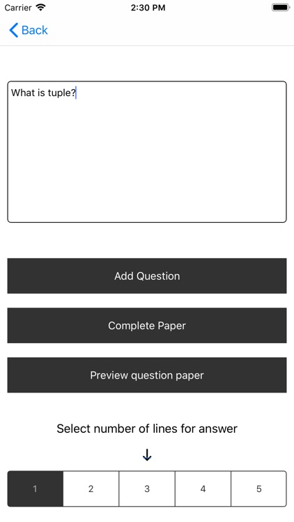 Question paper builder
