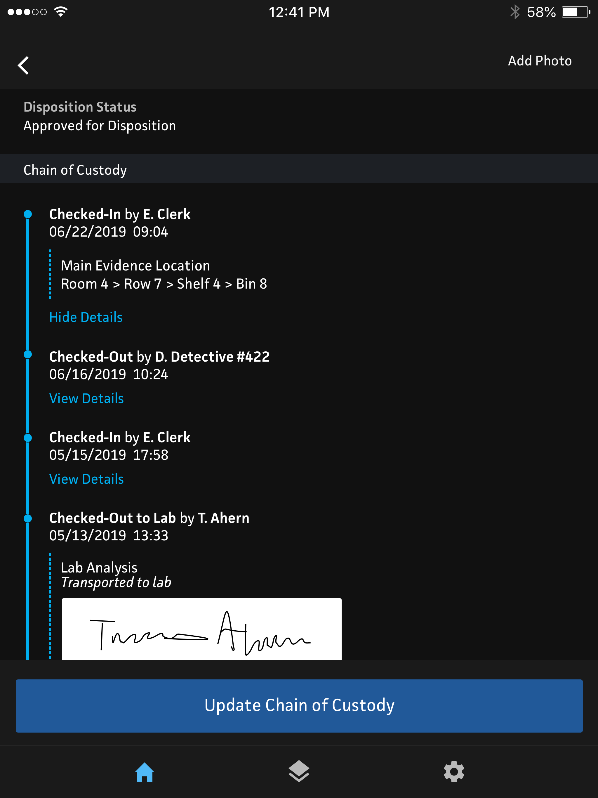 Mark43 Evidence