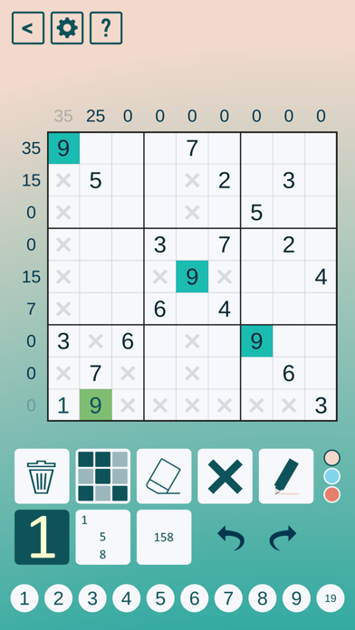 Sandwich Sudoku Screenshot