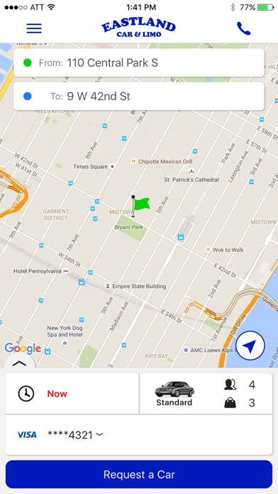 Eastland Car Service Screenshot