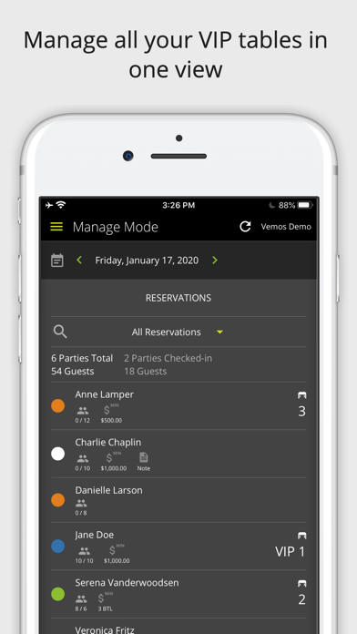 Vemos - Venue Management Screenshot