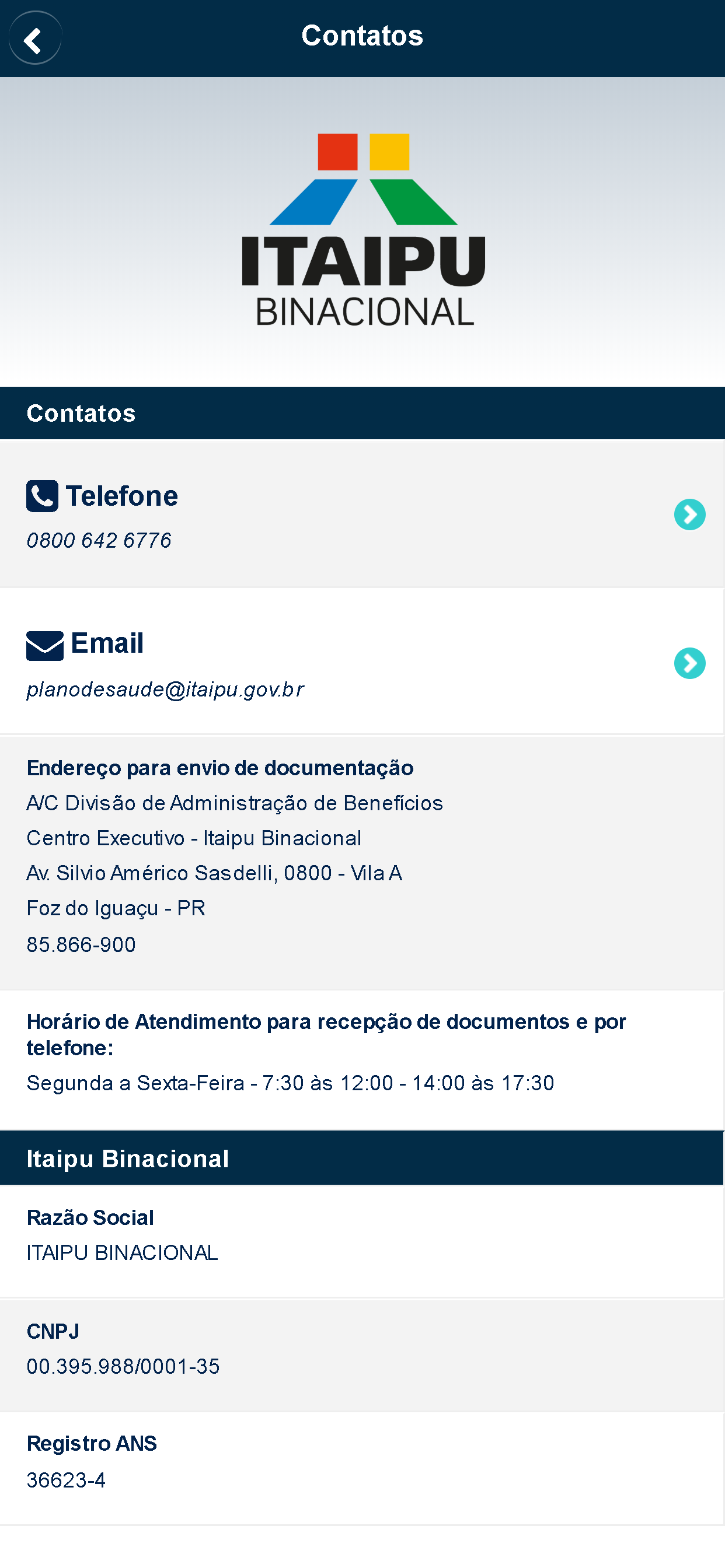Itaipu PAMHO