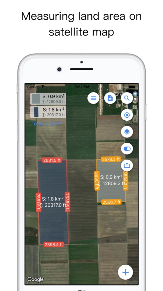Planimeter for map measure - 8.9.2 - (iOS)