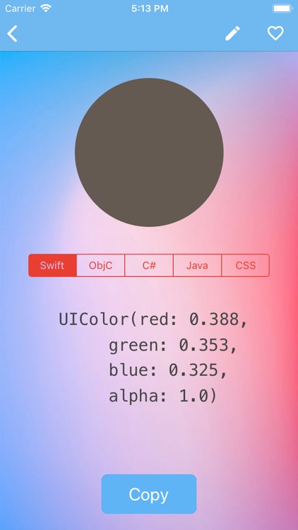 choisir la valeur de couleur