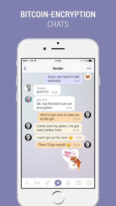 SENDER (c) iPhone screenshot
