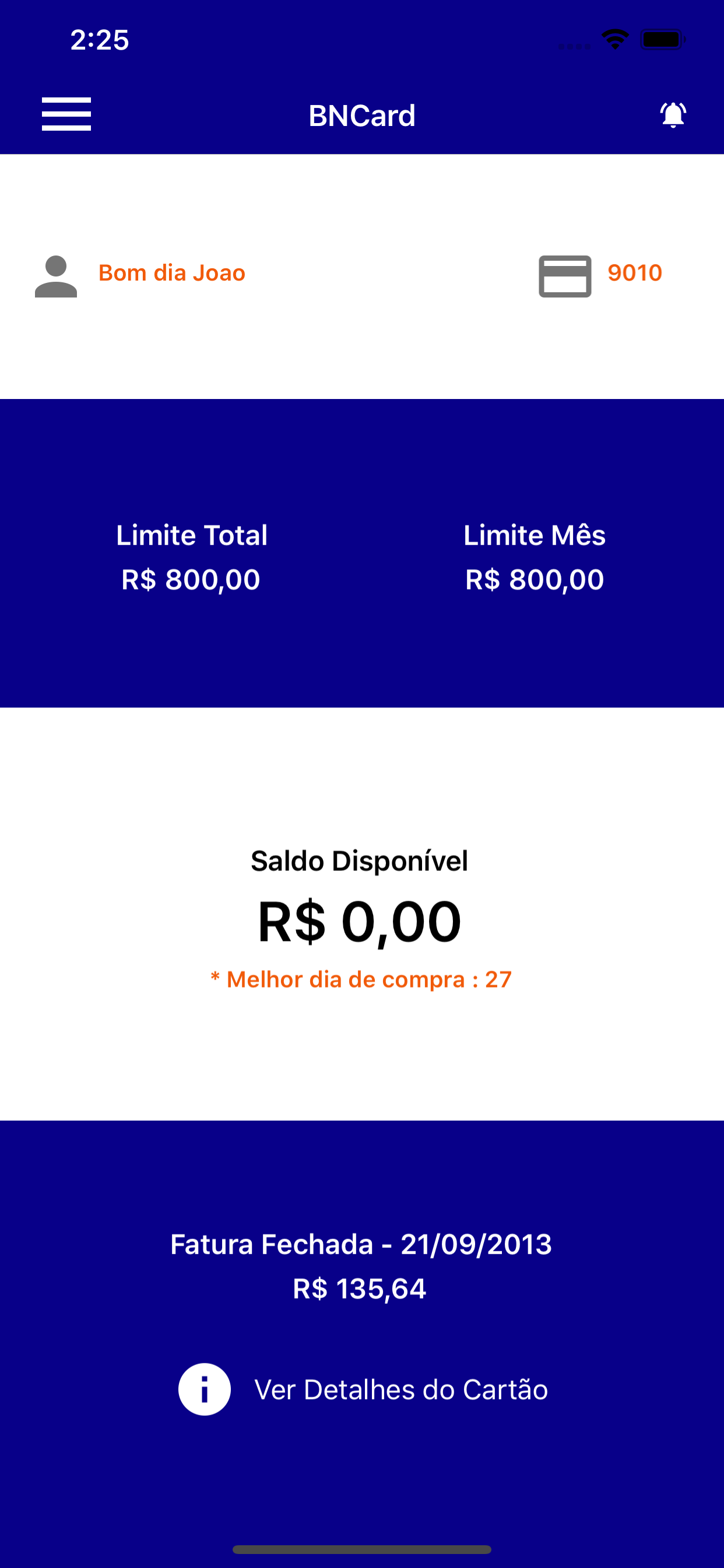 Cartão BNcard screenshot 3