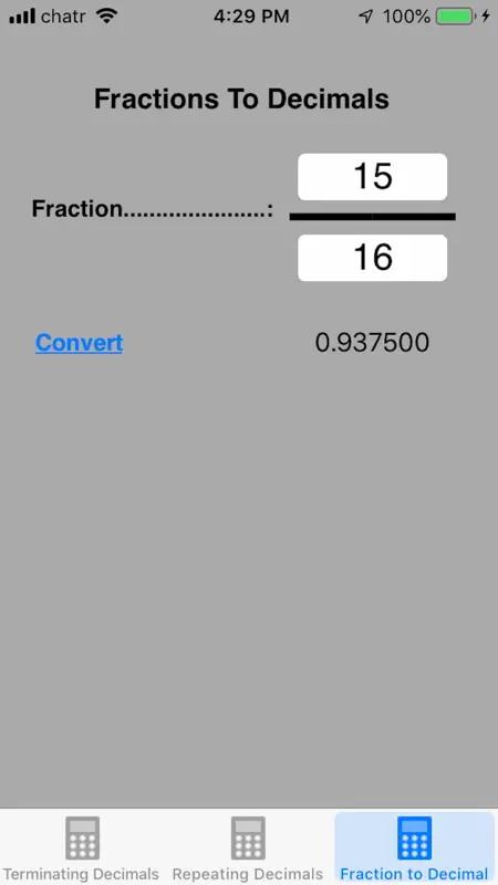 Decimal To Fraction Plus screenshot 3 of 3