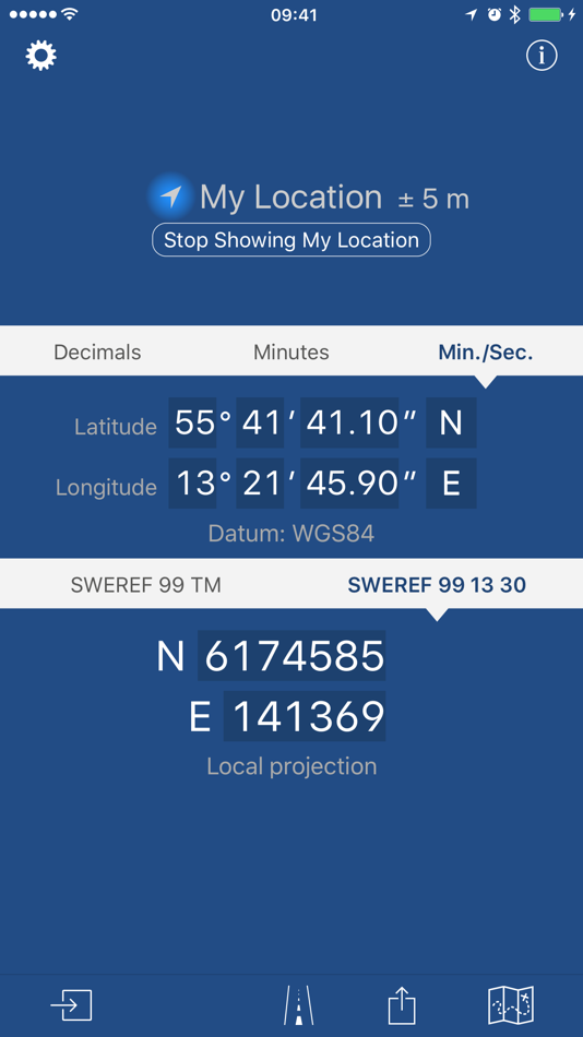 #1. Swedish Coordinates PRO (iOS) Podle: Viatact AB
