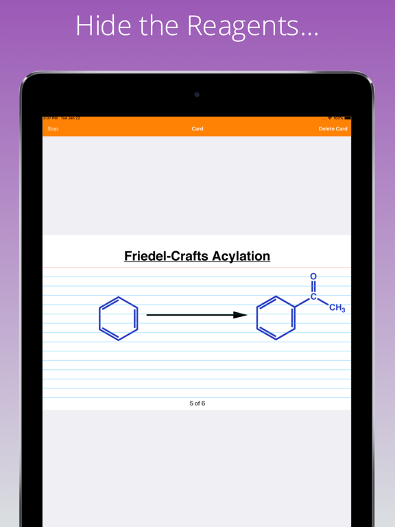 Organic Reaction Cards iPad screenshot 3 - Education app