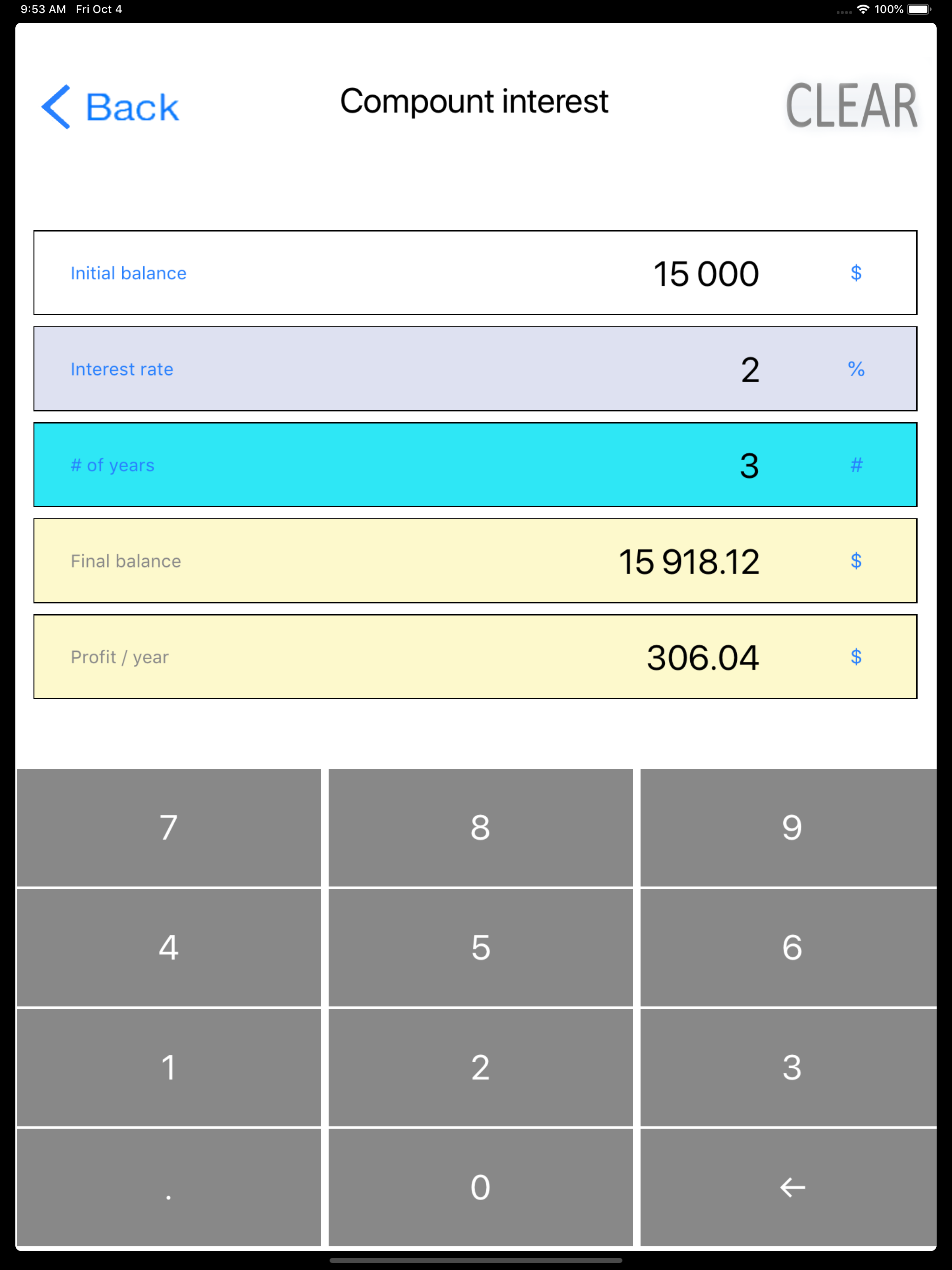 Simple percentage calculator screenshot 14