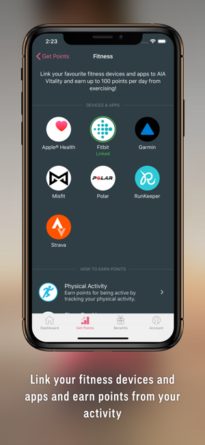 link vitality to fitbit