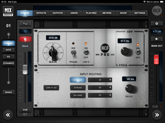 M20 MixRemote iPad screenshot 6 - Music app