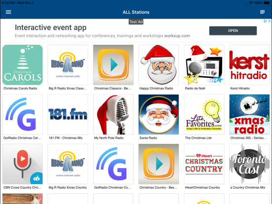 Kerst RADIO iPad app afbeelding 1