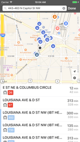 onTime : MBTA screenshot