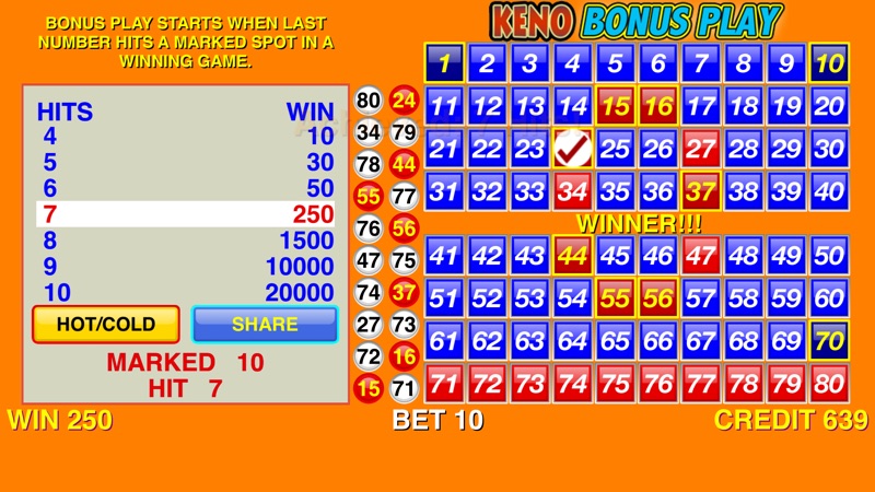 Keno Bonus Play screenshot 4