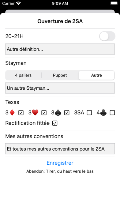 Screenshot #3 pour Mes Conventions de Bridge
