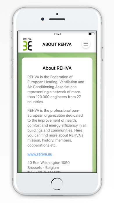 REHVA App screenshot