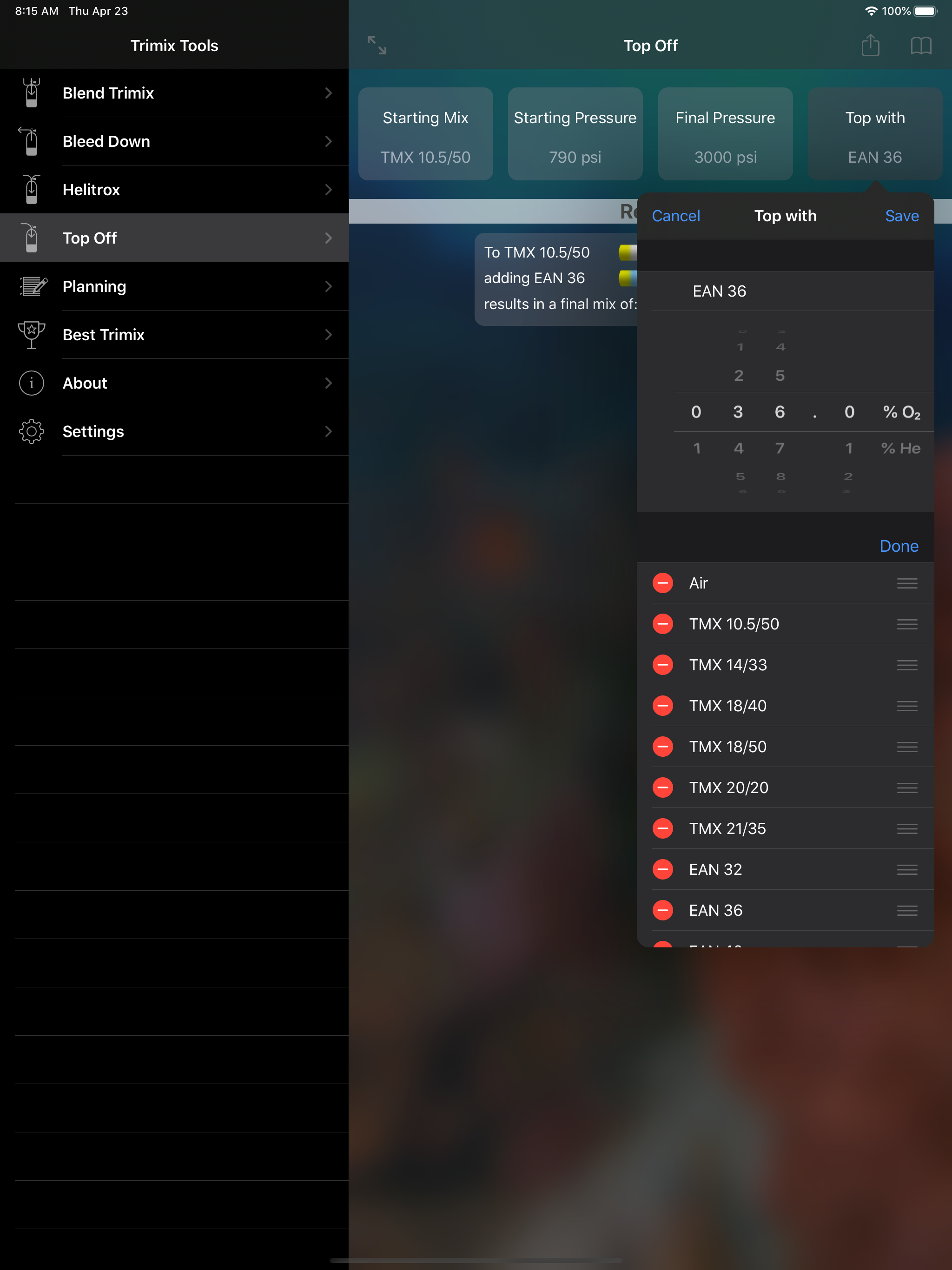 Trimix Tools