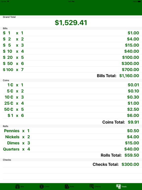Cashculator - Cash Counter iPad screenshot 5 - Finance app