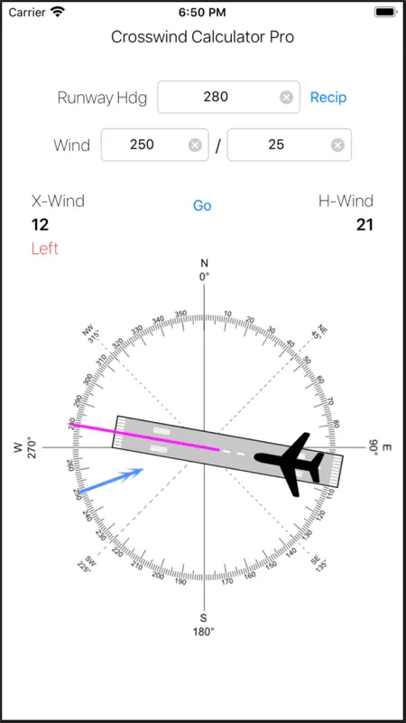 Crosswind Calculator Pro screenshot 1 of 3