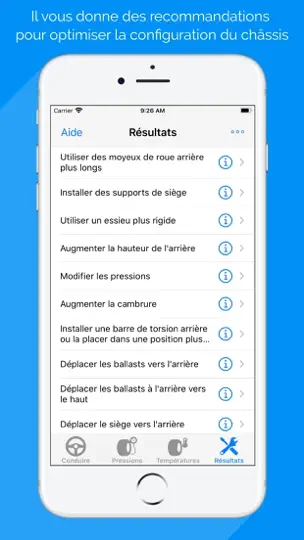 Capture d'écran de Ajustement Du Châssis Du Kart sur iPhone 2