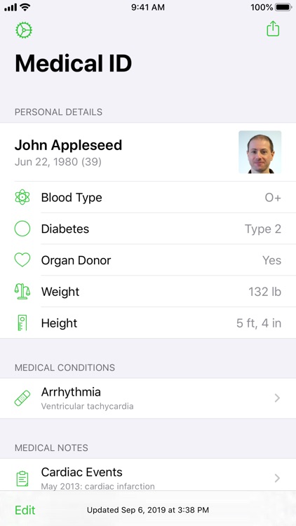 Medical ID Record