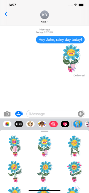 Flower Power Emoji Stickers(圖1)-速報App