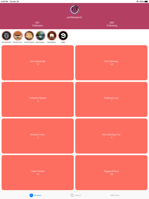 Screenshot #4 pour Followly: Profile Reports+
