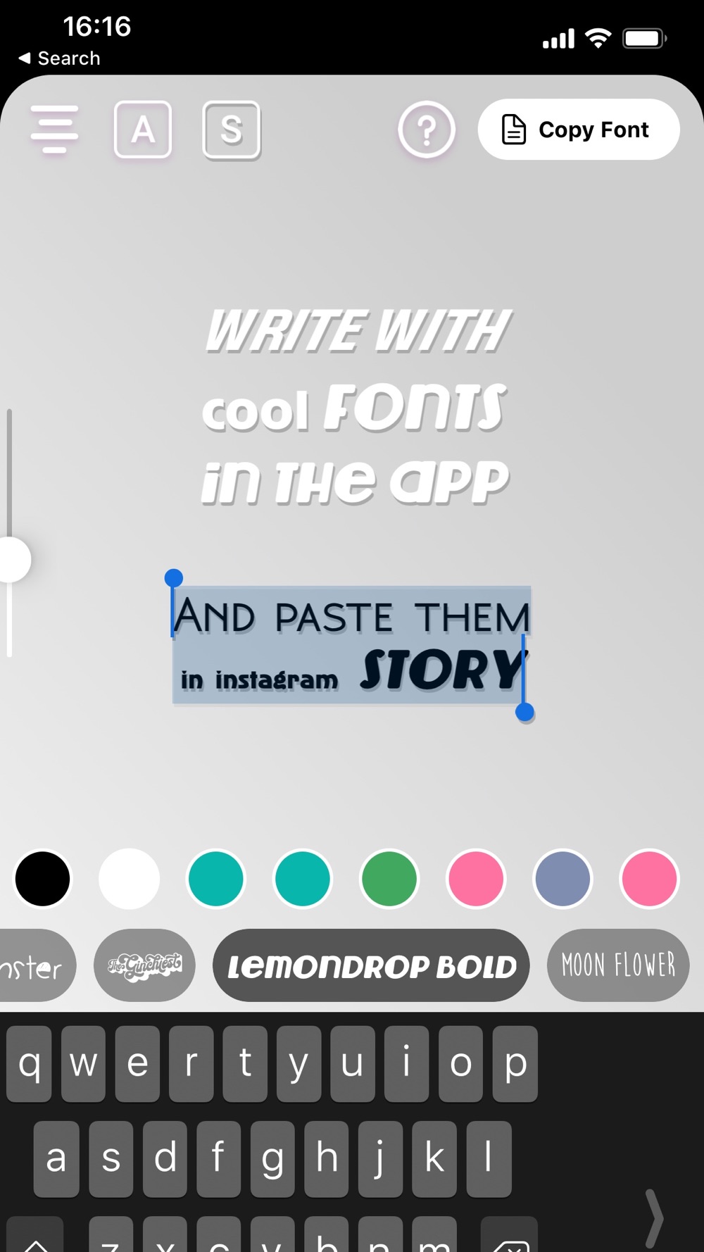 Font Insta Story độc đáo và sáng tạo! Tạo không gian thu hút trên trang cá nhân của bạn với những font chữ độc quyền chỉ có trên Insta Story. Hãy thử ngay hôm nay và khám phá tối đa tiềm năng của bạn trên mạng xã hội!