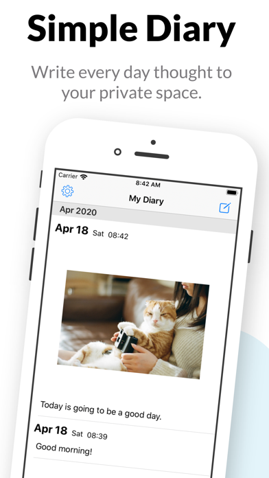 diary.app iPhone screenshot 1 - Lifestyle app