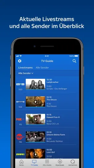 Screenshot von Sky Go auf dem iPhone 6