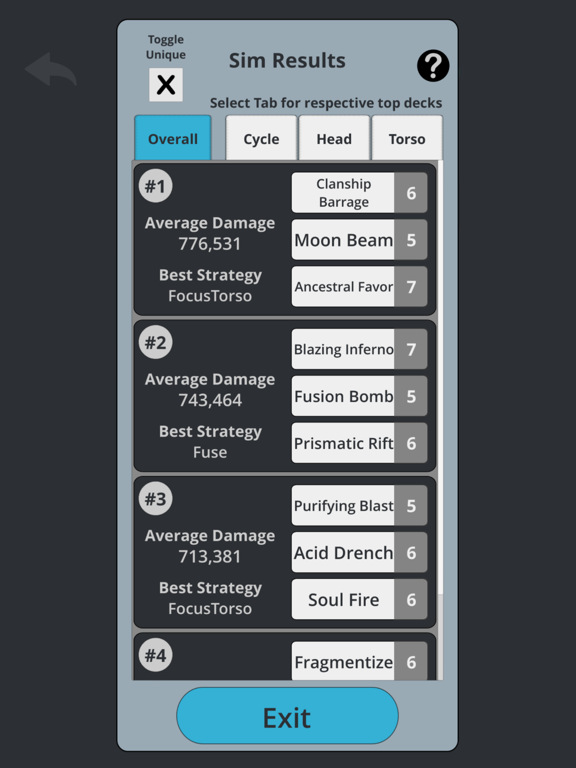 TT2 Raid Optimizer iPad screenshot