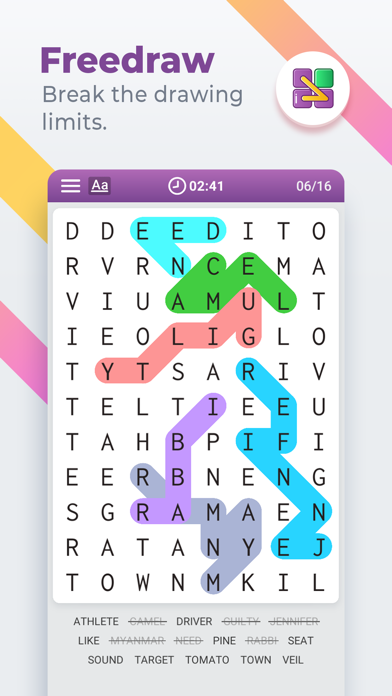 Word Search Colorfulのおすすめ画像5