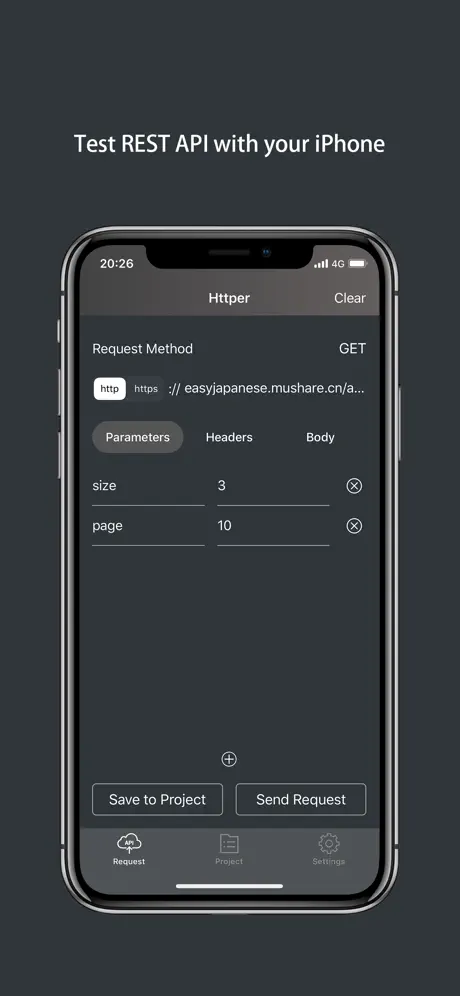 Httper, mobile postman app
