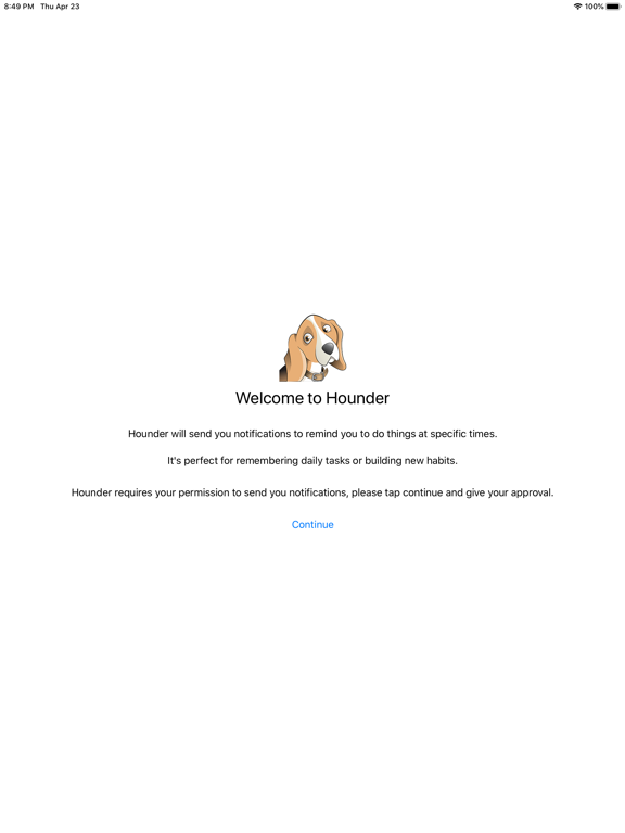 Hounder iPad screenshot 1 - Productivity app