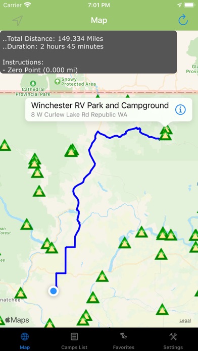 Screenshot #2 pour Washington – Camping & RV's