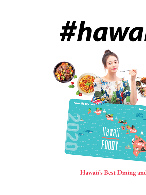 Hawaiifoody Dining Card iPad screenshot 1 - Travel app