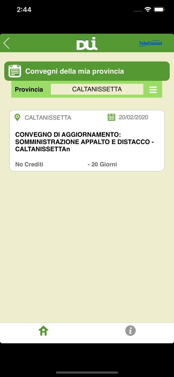 DUI Mobile - Eventi CDL